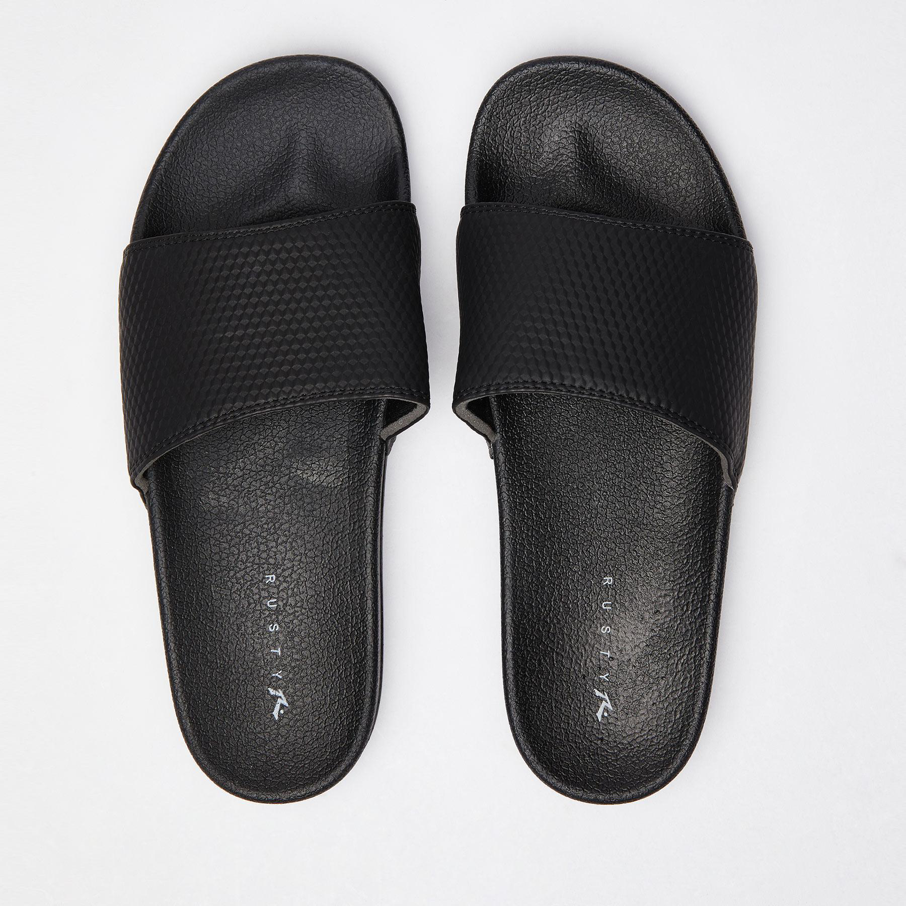 Shop Rusty Minimal Slides In Black Geo - Fast Shipping & Easy Returns ...